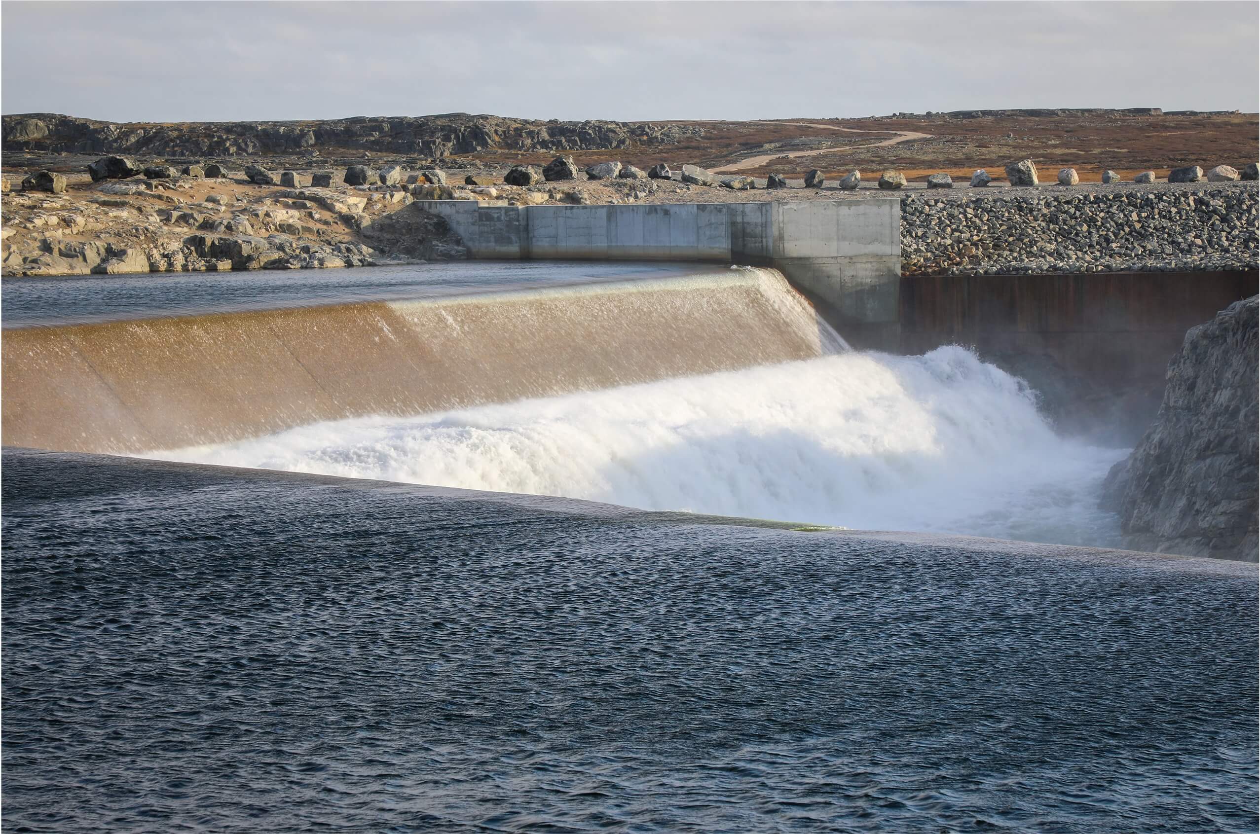 Innavik Hydro on the Innuksuak River. This 7.5-MW, Inuit-owned facility is Canada’s largest off-grid hydropower project. (Photo by Lina Forero)