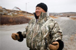 Josie Nastapoka, a hunter and member of the
Unaaq Men's Association of Inukjuak, shudders as he recalls an ill-fated hunting trip when he and two friends crashed through thin ice on their snowmobiles. According to the World Wildlife Foundation, the Arctic is warming faster than any other region on Earth, at a rate of three times the global average.